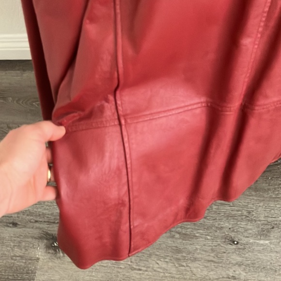 NWOT Vintage CLIO 100% GENUINE LEATHER WOMEN’S RED/BURGUNDY JACKET SIZE:S - Picture 3 of 8